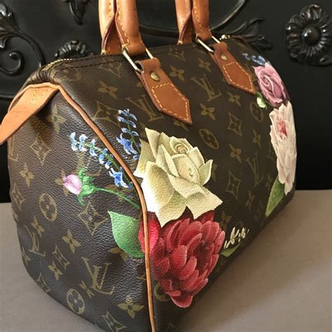 lv painted bags|hand painted designer bags.